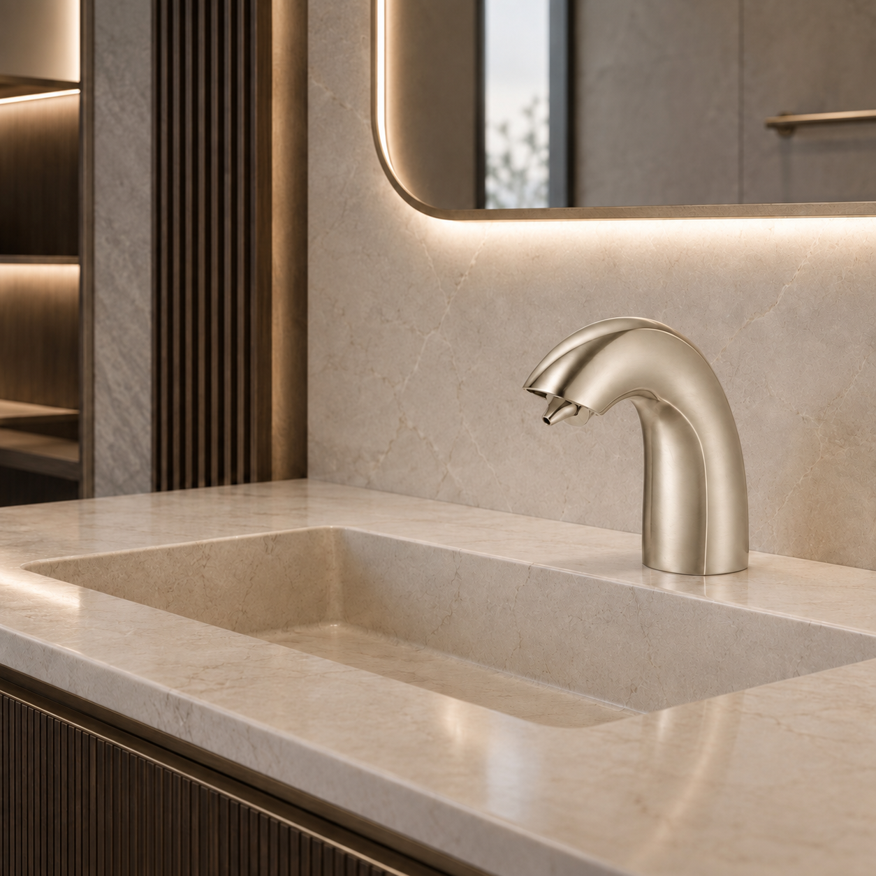 Automatic soap dispensers for high-capacity arena restrooms